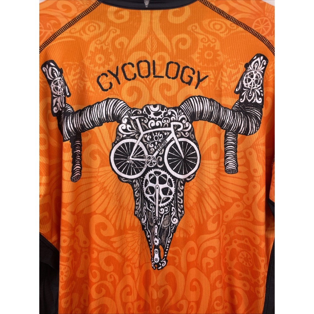 Cycology Life Behind Bars Mens Cycling Jersey 3XL Orange Short Sleeve JERS212_M - Picture 7 of 7